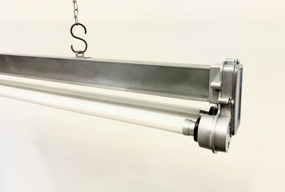 Image 1 of Industrial Polished  Hanging Tube Light, 1970s