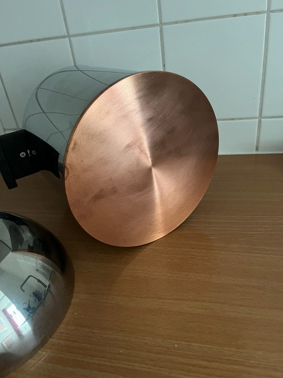Alessi La Cupola pan with copper base – Kitchen accessories, rvs (photo 2 of 5)