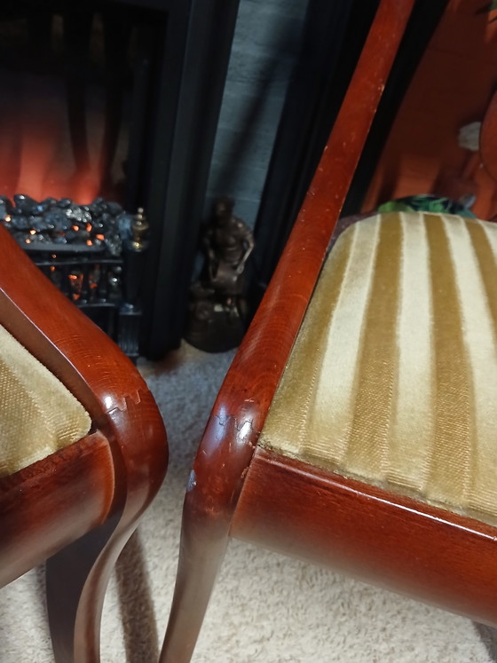 Set di quattro sedie da pranzo classiche a forma di gondola – Velvet, Wood (photo 15 of 15)