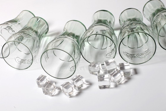 Lot de 6 verres Coca-Cola vintage / Verres Coca-Cola classiques vert Géorgie 400 ml / Années 1990 (photo 5 of 8)