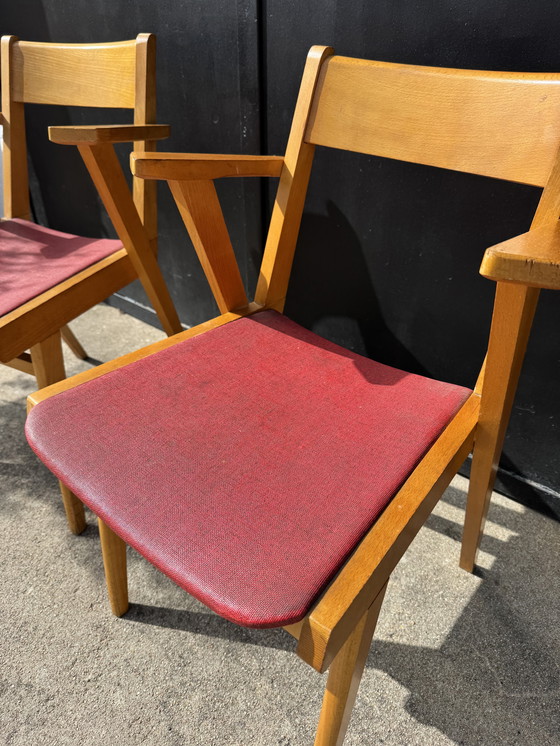 Image 1 of Sillas de puente con patas de compás, década de 1960