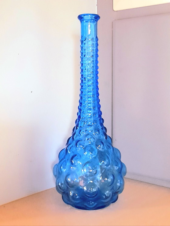 Image 1 of Carafe Italienne Empoli bleue 1970