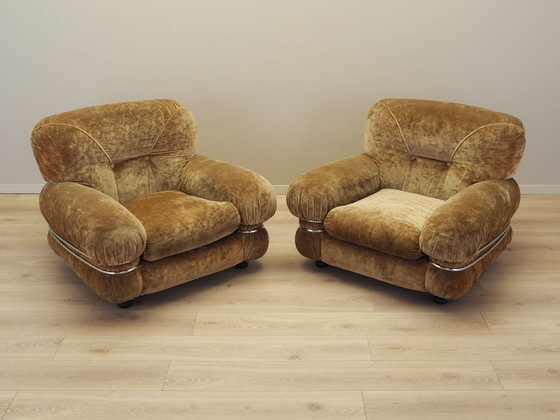 Image 1 of Velour Armchair, Italian Design, 1970s, Production: Italy