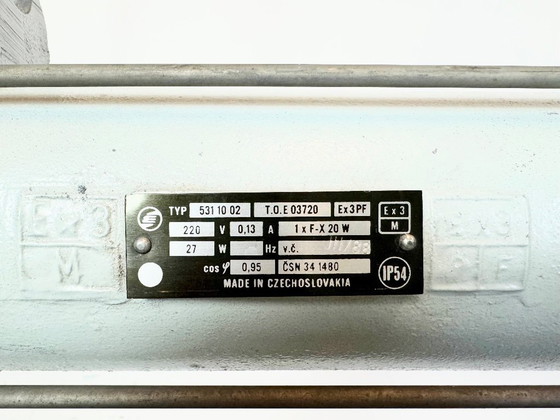 Image 1 of Lampada a sospensione industriale grigia di Elektrosvit, anni '80