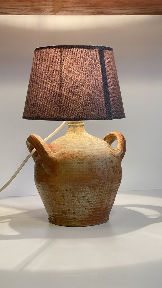 Image 1 of Vintage French Pottery Lamp