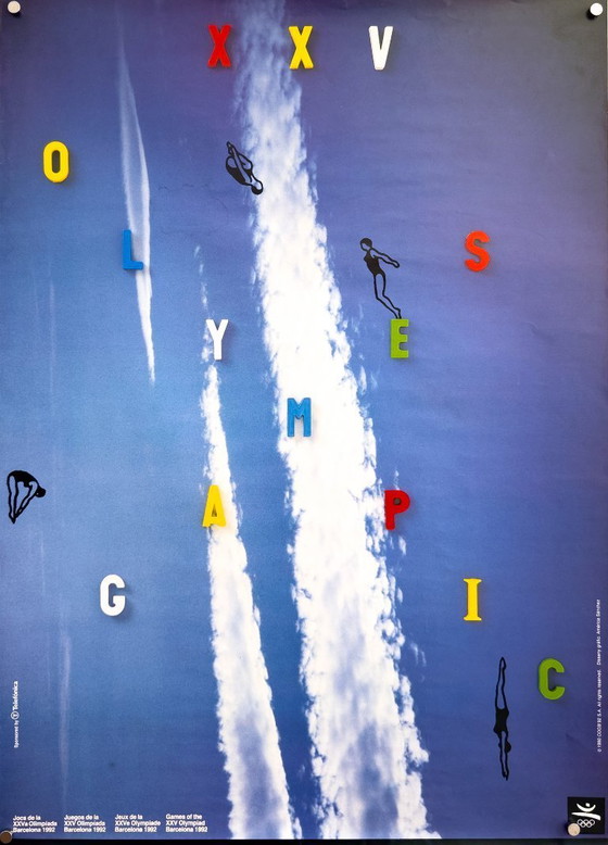 Image 1 of 🌤️ Jeux Olympiques de Barcelone ’92 – 1990 – Affiche originale d’América Sánchez | 70 × 50 cm | Espagne