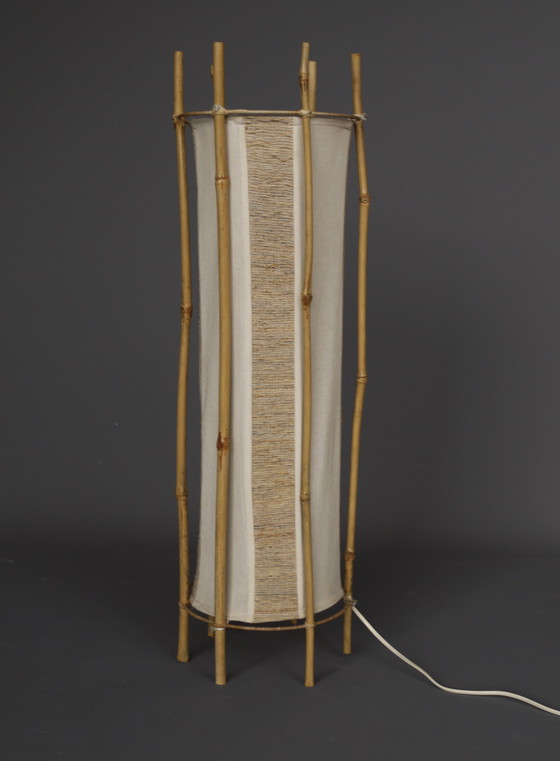 Image 1 of Lampadaire en bambou par Louis Sognot, années 1950