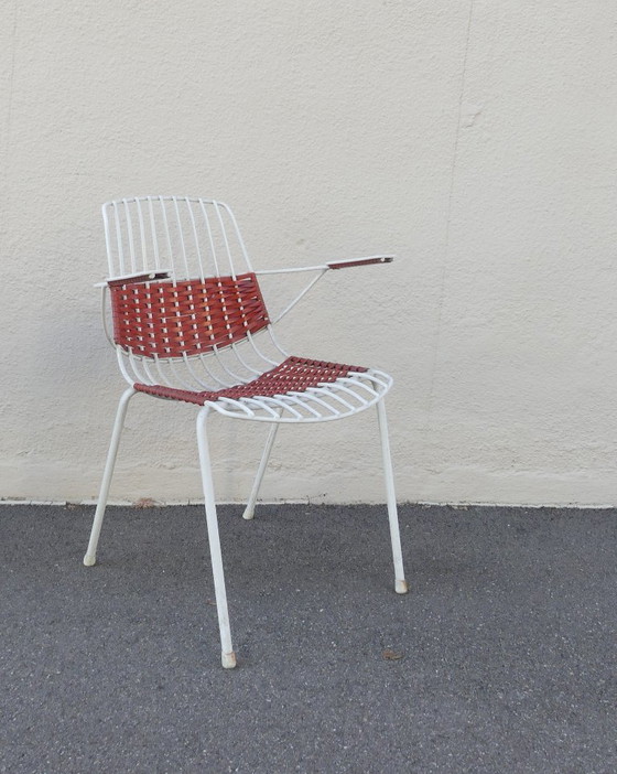 4 Garden Chairs with Armrests Metal Stiegler Marbach 1970s WstaEb – Plastic, Vintage (photo 6 of 17)