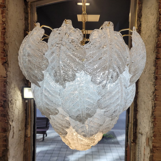 Image 1 of Lámpara de Techo / Chandelier, Mazzega, Cristal de Murano y Metal, 60’-70’s – Italia