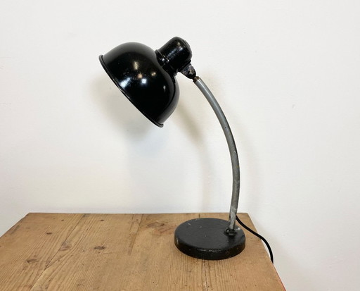 Lampada da tavolo vintage nera da officina, anni '50