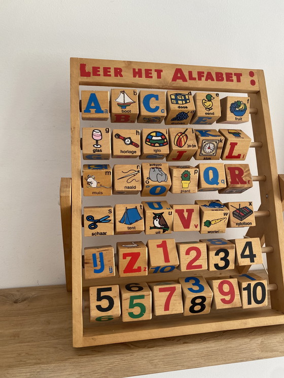 Image 1 of Vintage wooden children's toy - abacus - eye-catcher - hip