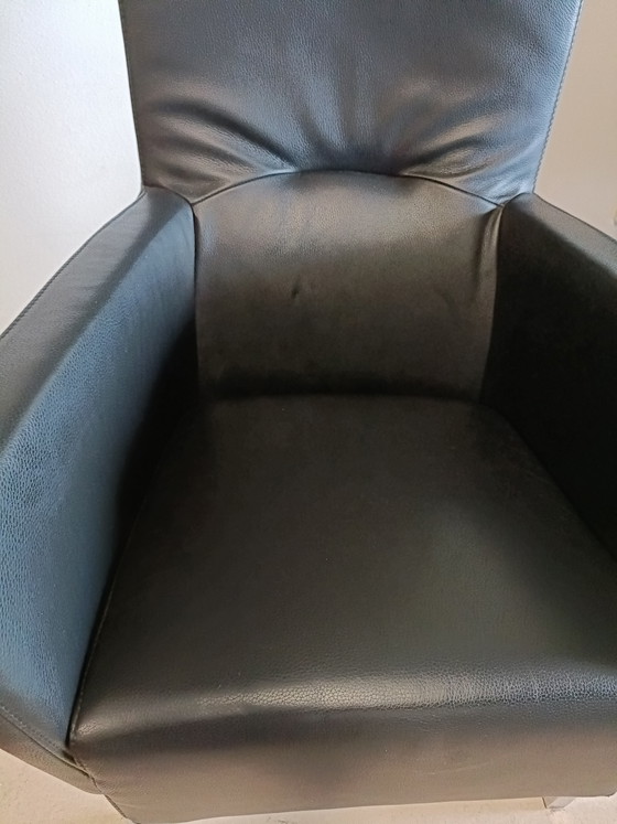 Image 1 of Black leather armchair