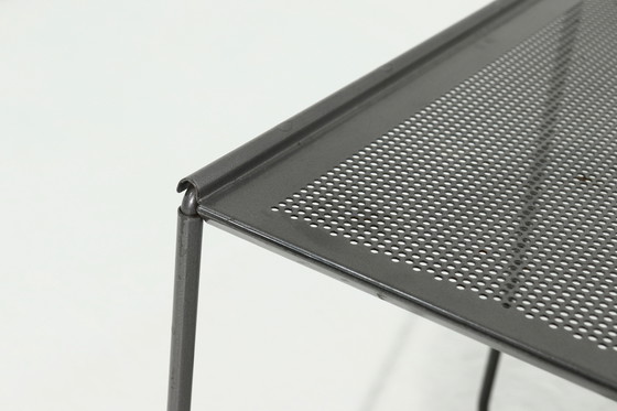 Image 1 of Postmodern Perforated Steel Nesting Tables 1980s