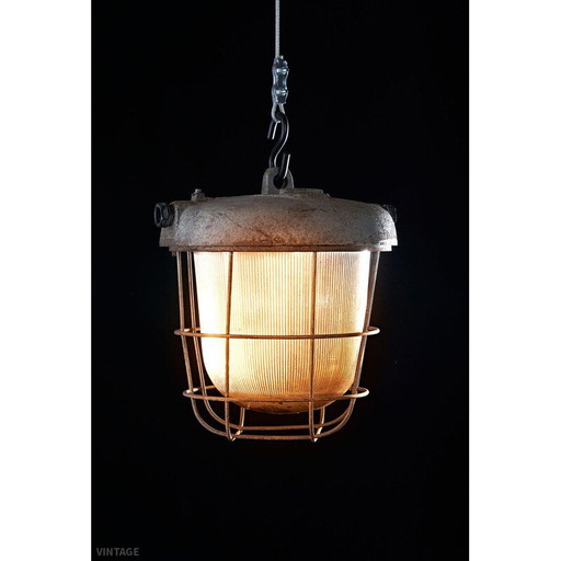 Vintage OS-200 P Industriële hanglamp onbewerkt