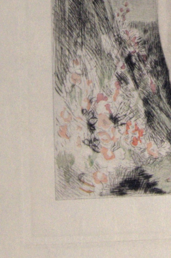 Grabado en acuarela, Mujer joven desnuda, firmado por Paul-Émile Bécat (1885-1960). – Arte, Paper (photo 4 of 5)