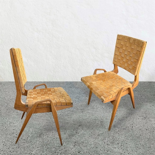 Paar stoelen van Maurice Pré, 1950