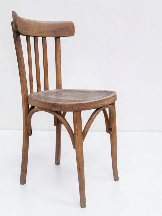 Bistrostuhl aus Bugholz im Thonet/Baumann-Stil, Frankreich, Mitte des 20. Jahrhunderts. – Esszimmerstühle (photo 3 of 11)