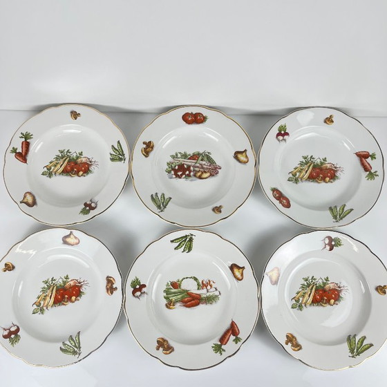 Image 1 of Set di piatti fondi Lunéville "Le Potager" da 6 KG, 1950/7