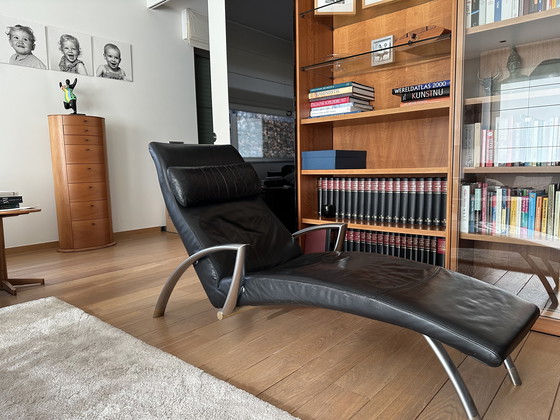 Image 1 of Rolf Benz 2600 Lederen Lounger Zwart