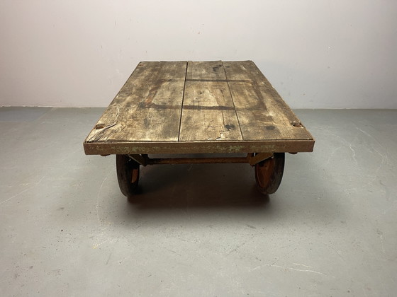 Vintage Industrial Factory Platform Trolley | Unknown | 1950s. Ref.: CT1003 – Coffee tables, Wood, Metal (photo 12 of 15)