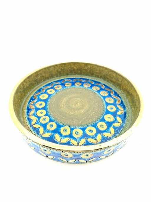 Bitossi (Italia) Ciotola ‘Thai Silk’ in blu/verde | Ø 25 cm *oggetto da collezione*