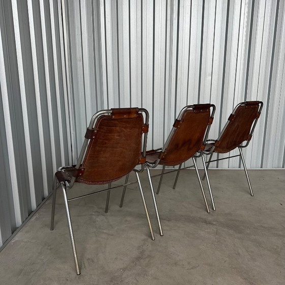 Image 1 of Set van 3 vintage Les Arcs stoelen - Charlotte Perriand