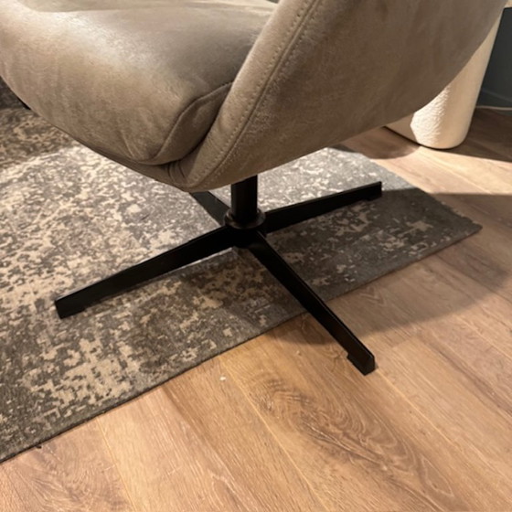 Image 1 of Vicenzo Drehsessel aus Mikroleder, Grau - Pronto Living