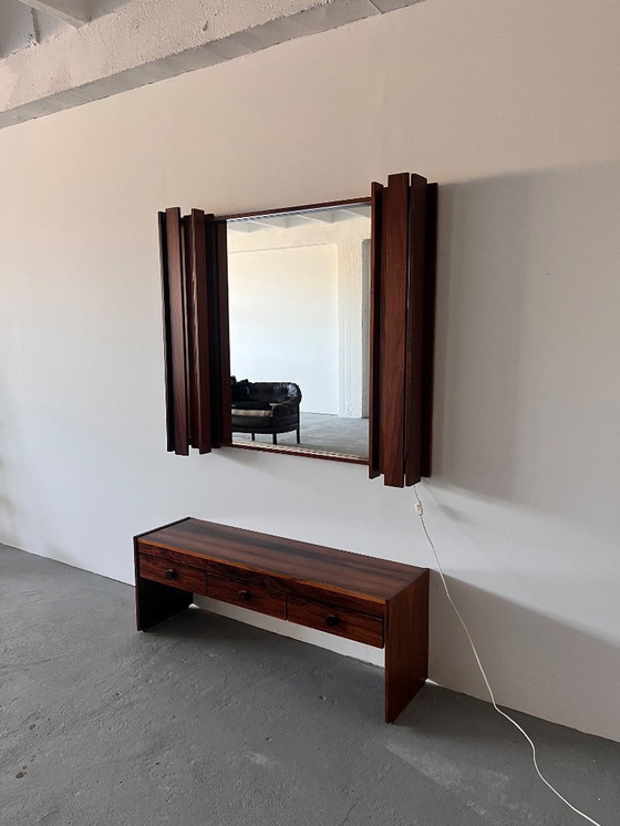 Image 1 of 1970s Mirror with Cabinet, Norway 
