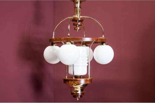 Art Deco chandelier, Poland, 1940s.