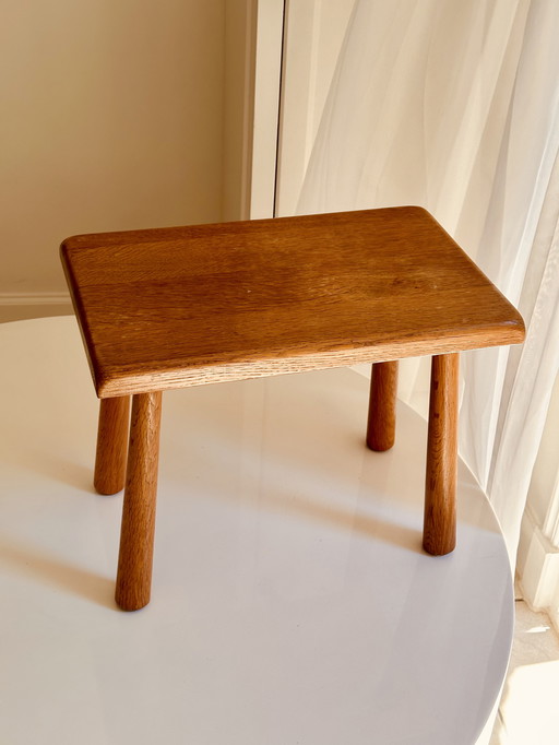 Brutalistischer Beistelltisch Eiche Charlotte Perriand Stil