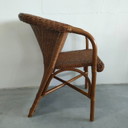 Fauteuil/chaise Vintage 1970 Rohé design rotin/canne de fougère