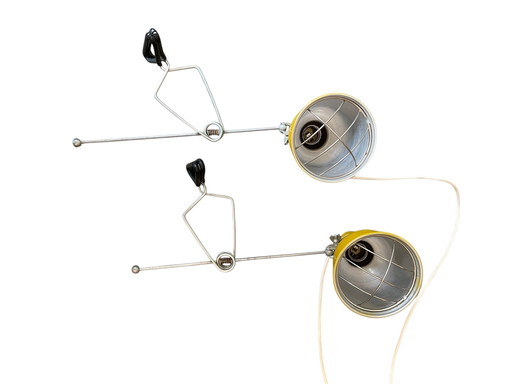 2 Industrial clamp lamps, Fretus Sweden