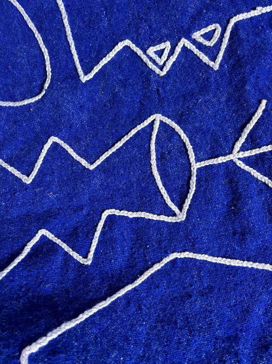 Handmade Moroccan Majorelle Blue Wool Rug – 110 × 170 cm – Rugs & carpets (photo 7 of 11)