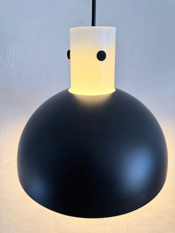 Space Age Pendant lamp made of glass and metal by Glashütte Limburg 70s Design (photo 6 of 12)