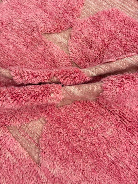 Image 1 of Handmade Pink 200X300cm, Soft and Plush Textured Rug, Bohemian Home Decor, Cozy Pink Area Rug with Tassels, Shaggy Carpet for