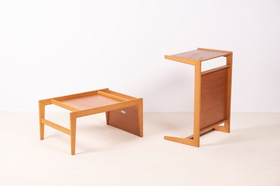 Image 1 of 2x Yngvar Sandström TrSide Tables Bedside Tables, 1960s Sweden