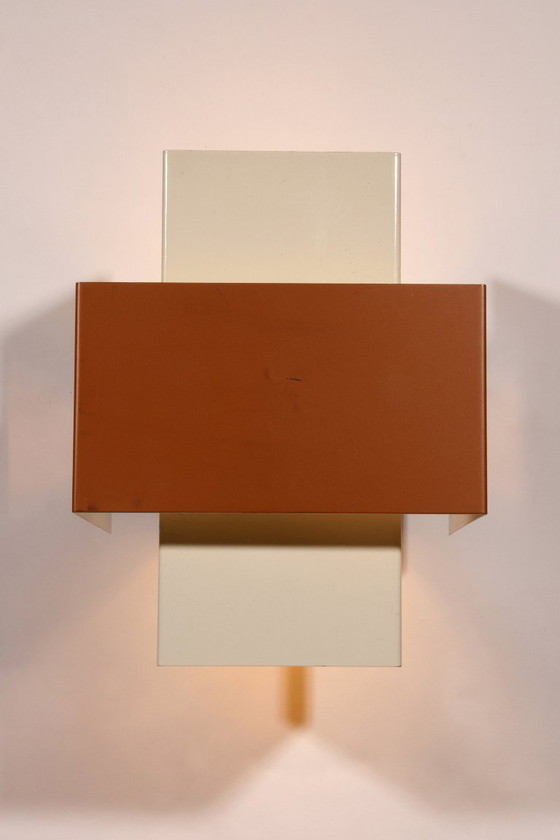 Image 1 of Pair of Geometric Philips Wall Lights, 1960