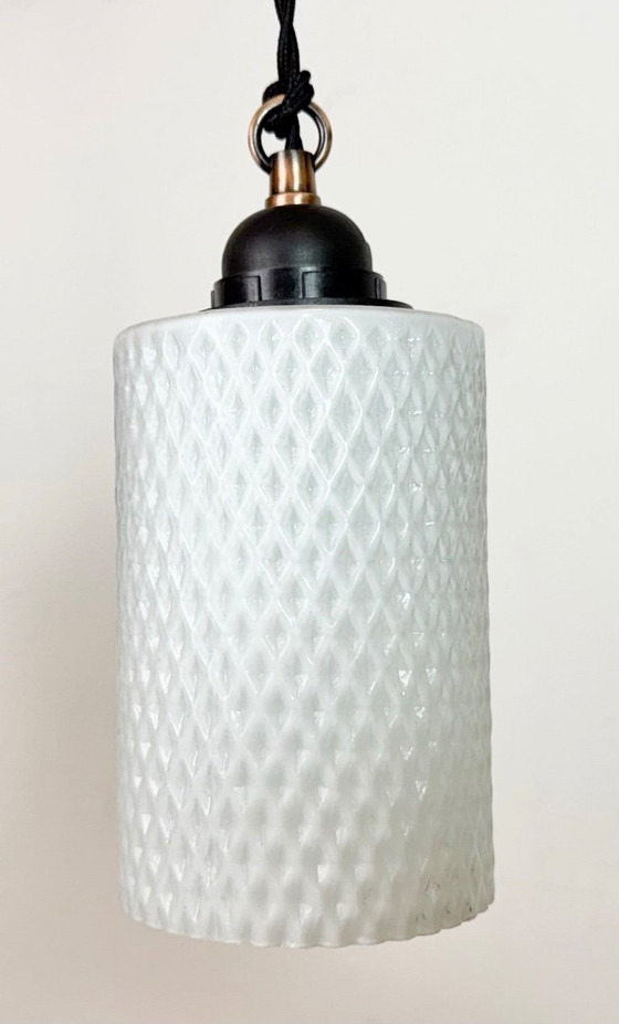 Image 1 of Vintage glazen plafondlamp, jaren 70