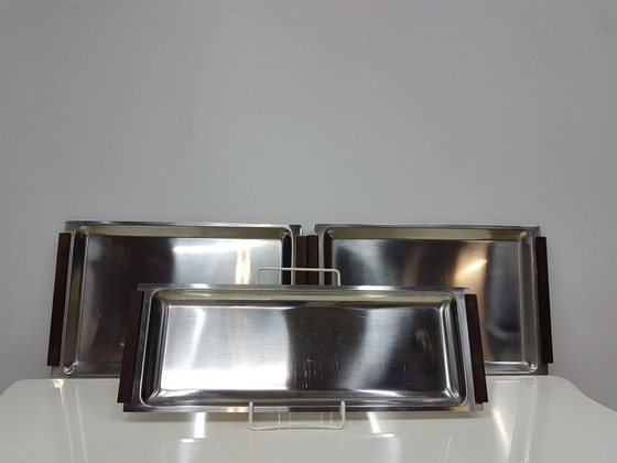Dienbladen, Denemarken, jaren 60, Set van 3 – Tafelaccessoires, Scandinavian (photo 6 of 17)