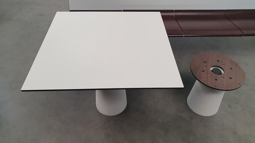 Moooi container table + extra foot low white classic dutch design garden table outdoor/indoor marcel wanders