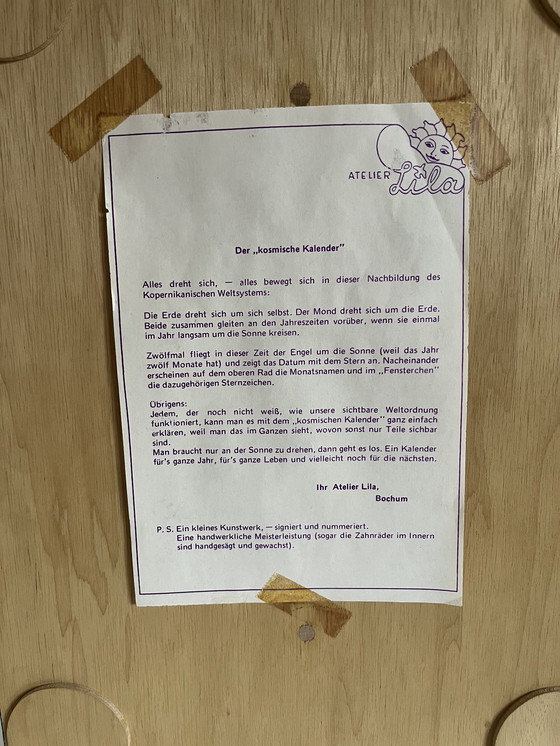 Image 1 of Kosmischer Jahreskalender, Weltzeituhr von Atelier Lila