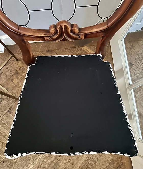 Image 1 of Beautiful Biedermeier chair reupholstered