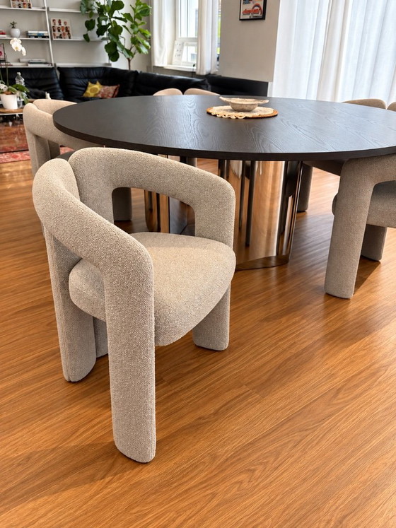 Set van 6 Cassina Dudet Stoelen van Patricia Urquiola – Bouclé – Uitstekende Staat – Eetkamerstoelen, Textile (photo 5 of 7)