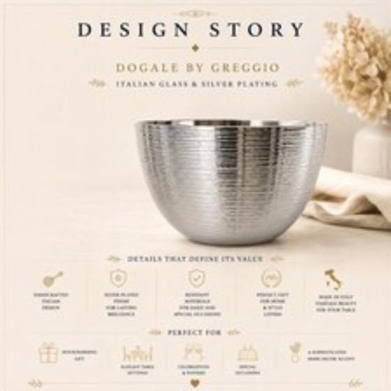 Ciotola in vetro argentato Dogale by Greggio — Design italiano – Ciotole, Fiberglass, Ceramic (photo 2 of 8)