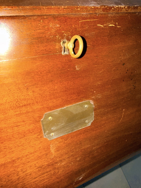 Image 1 of Bureau de secrétaire de style campagne anglaise – Mobilier militaire de campagne