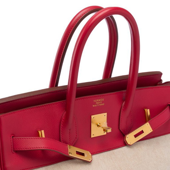 Image 1 of Birkin 35 in Pink Canvas