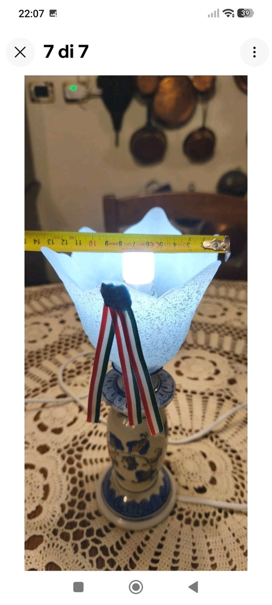 Table Lamp – Venetian Lagoon, Glass, Porcelain (photo 7 of 7)