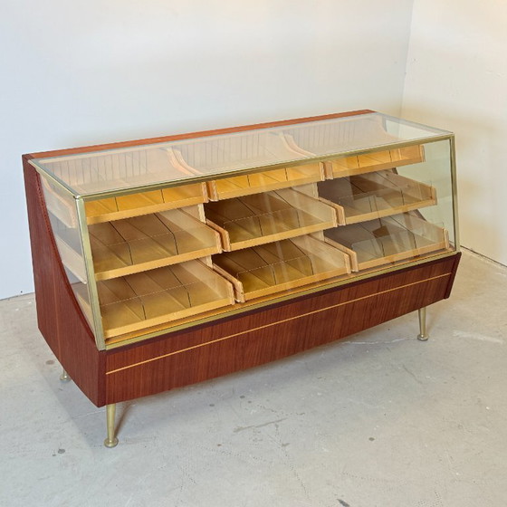 Image 1 of Bancone vintage in teak con 9 cassetti, A. Ahlström