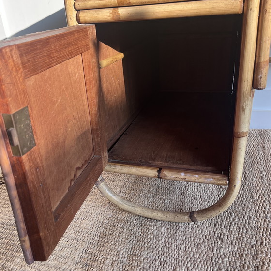 Image 1 of Rotan Bamboe Bureau Mid Century Vintage