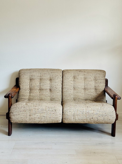 Vintage Brutalist Sling Two-Seater Sofa 1970s